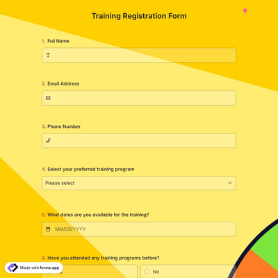 Training Registration Form