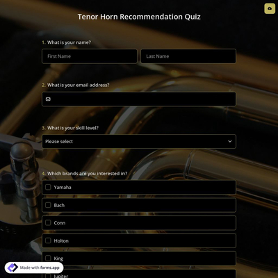Tenor Horn Recommendation Quiz