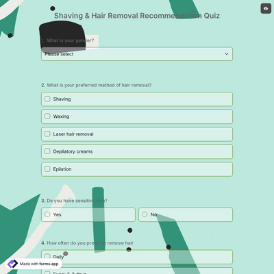 Shaving & Hair Removal Recommendation Quiz