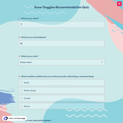 Snow Goggles Recommendation Quiz