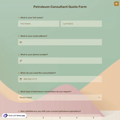 Petroleum Consultant Quote Form