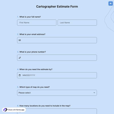 Cartographer Estimate Form