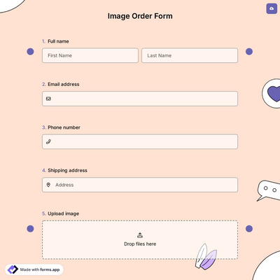 Image Order Form