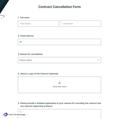Contract Cancellation Form