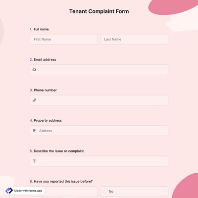 Tenant Complaint Form