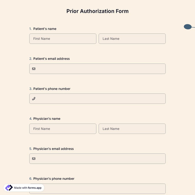 Prior Authorization Form