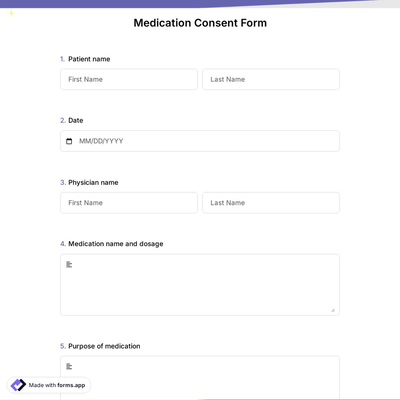 Medication Consent Form