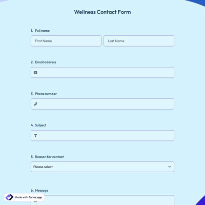 Wellness Contact Form