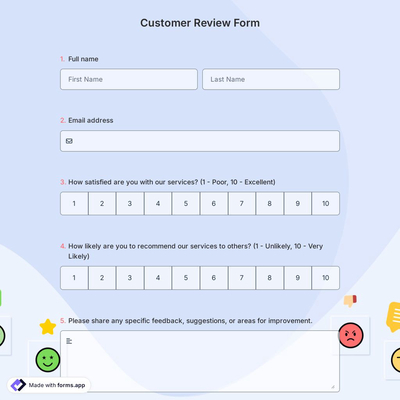 Customer Review Form