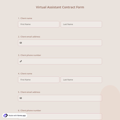 Virtual Assistant Contract Form