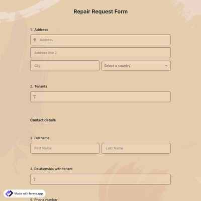 Repair Request Form