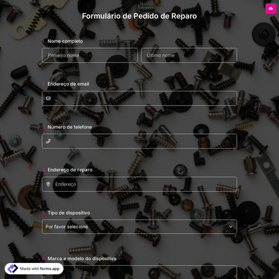 Formulário de Pedido de Reparo