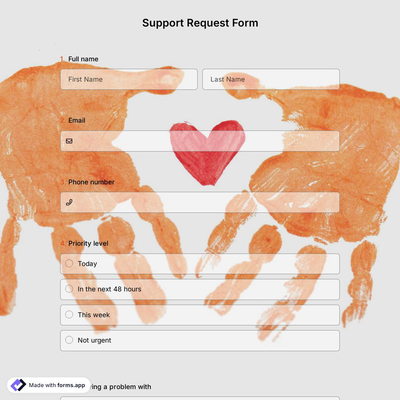 Support Request Form
