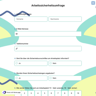 Arbeitssicherheitsumfrage