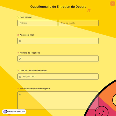 Questionnaire de Entretien de Départ