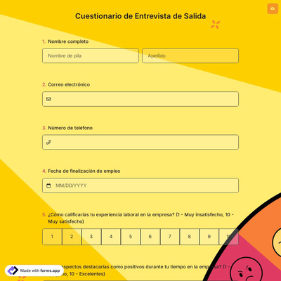 Cuestionario de Entrevista de Salida