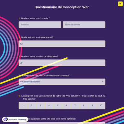 Questionnaire de Conception Web