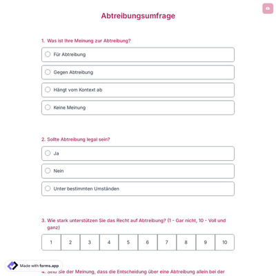 Abtreibungsumfrage