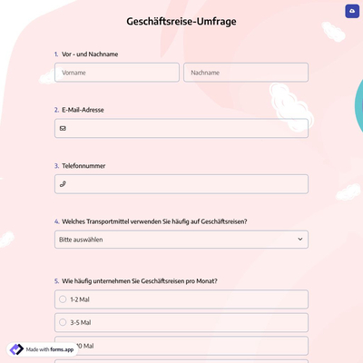Geschäftsreise-Umfrage