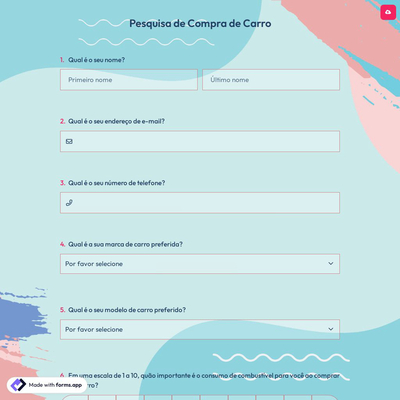 Pesquisa de Compra de Carro