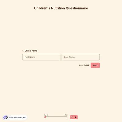 Children’s Nutrition Questionnaire