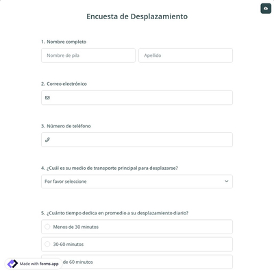 Encuesta de Desplazamiento