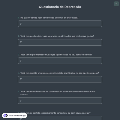 Questionário de Depressão