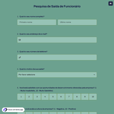Pesquisa de Saída de Funcionário