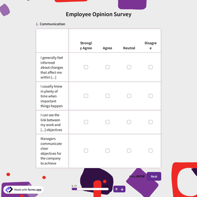 Employee Opinion Survey