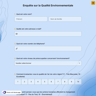 Enquête sur la Qualité Environnementale