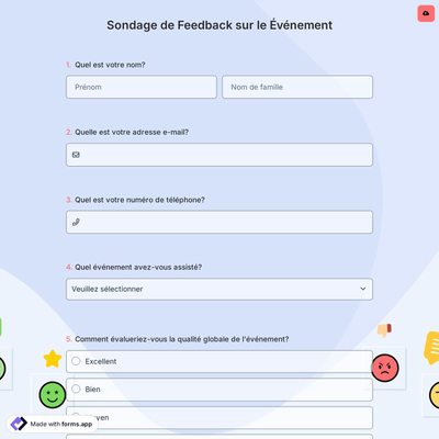 Sondage de Feedback sur le Événement