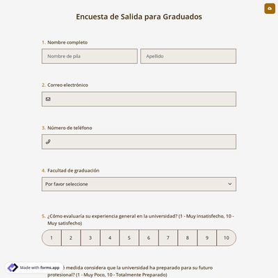 Encuesta de Salida para Graduados