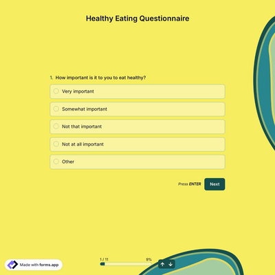 Healthy Eating Questionnaire