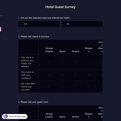 Hotel Guest Survey