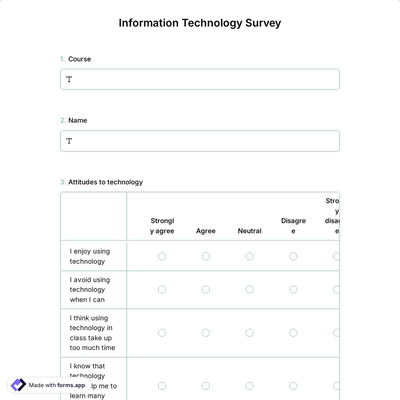 Information Technology Survey