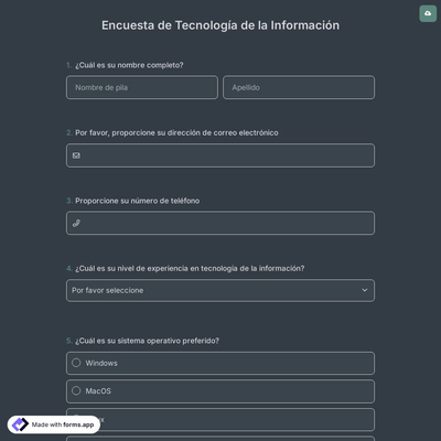 Encuesta de Tecnología de la Información