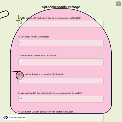 Sprachkenntnisumfrage