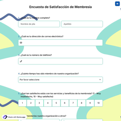 Encuesta de Satisfacción de Membresía