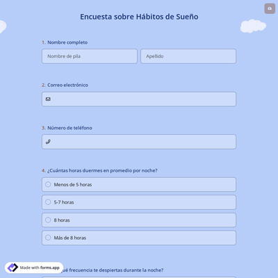Encuesta sobre Hábitos de Sueño