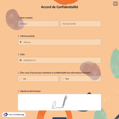 Accord de Confidentialité