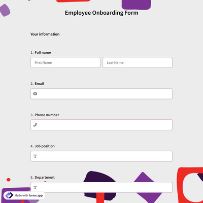 Employee Onboarding Form