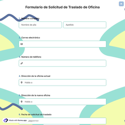 Formulario de Solicitud de Traslado de Oficina