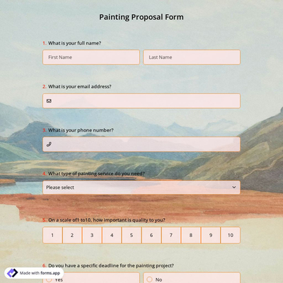 Painting Proposal Form