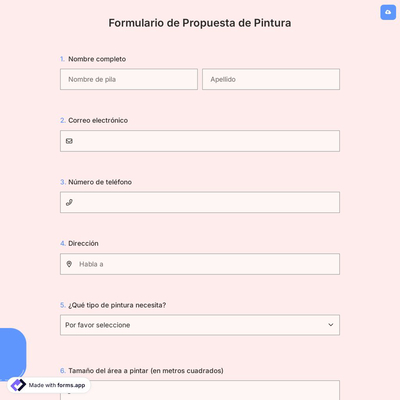 Formulario de Propuesta de Pintura