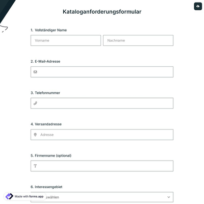 Kataloganforderungsformular
