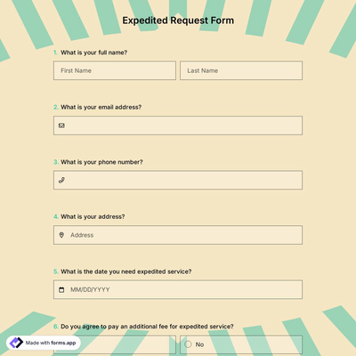 Expedited Request Form