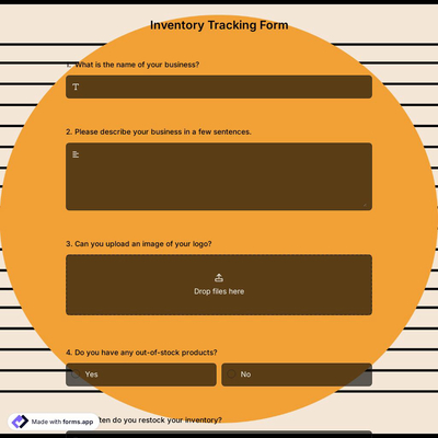 Inventory Tracking Form