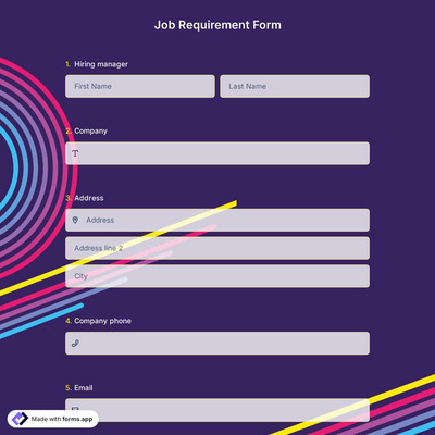 Job Requirement Form