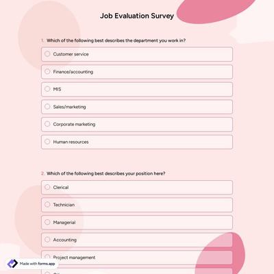Job Evaluation Survey