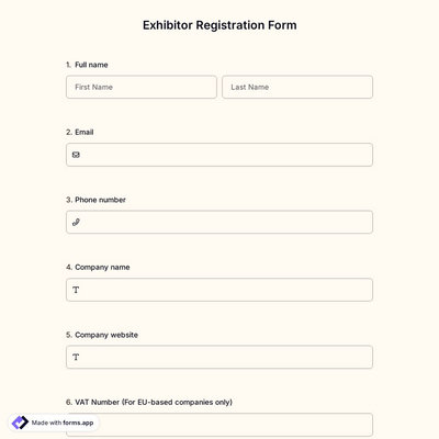 Exhibitor Registration Form